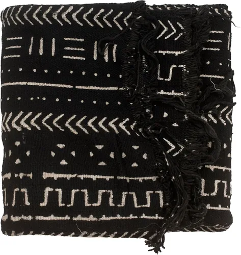 Miniatura 22 de The Bead Chest Tela de barro Bogolan Mali color negro ébano – Tejido africano hecho a mano de África Occidental – 40 x 64 pulgadas – Ideal