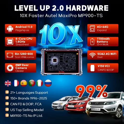Miniatura 8 de Autel MaxiPRO MP900TS Escáner Actualización de MS906 PRO MS906TS MP900BT MK900-TS Herramienta de Programación y Diagnóstico de TPMS Igual que MS906