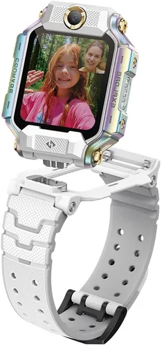 imoo Watch Phone X10 4G Reloj inteligente para niños con rastreador GPS y cámaras de doble tirón - IP68 impermeable Smartwatch teléfono para niños,