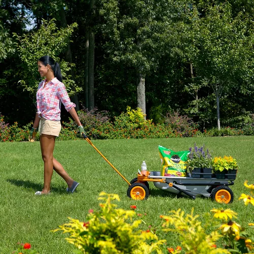 Miniatura 12 de Worx WG050 Aerocart 8 en 1 Carro de Jardín/Carretilla de Jardín de Alta Resistencia/Dolly