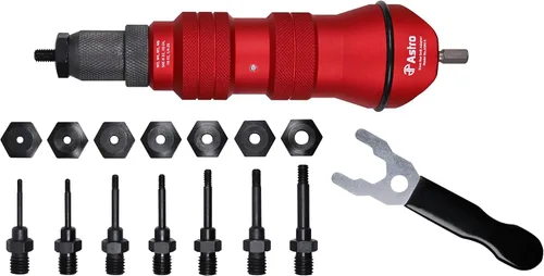 Miniatura 2 de Kit de adaptador de tuerca de remache para taladro ADN14 de Astro Pneumatic Tool y kit de adaptador de tuerca de remache ADN38 XL - Capacidad de 3/8
