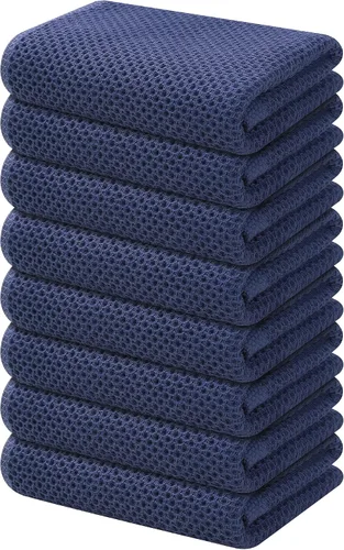 Miniatura 85 de Kitinjoy - Paños de cocina de 100 % algodón, tela de tejido gofrado, paño de limpieza ultrasuave, absorbente y de secado rápido. Gris Oscuro