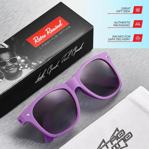Miniatura 248 de Retro Rewind Lentes de sol para niños y niñas de 3 a 12 años, inastillables, UV400, lentes de sol para niños pequeños