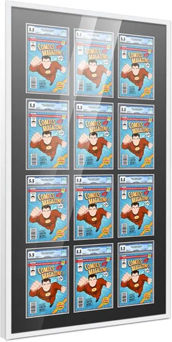 Miniatura 87 de Marco de cómic con paspartú para 8 CGC, CBCS o PGX Graded Comics - Marco de cómic blanco para cómics de 8.125 x 13 pulgadas Marco blanco