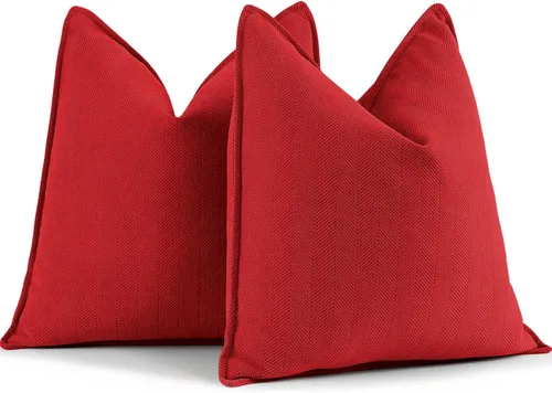 Miniatura 29 de ZWJD Fundas de Almohada para Lanzar de Color Rust 18x18 Juego de 2 Fundas de Almohada de Chenilla con Diseño Elegante Fundas de Almohada Decorativas