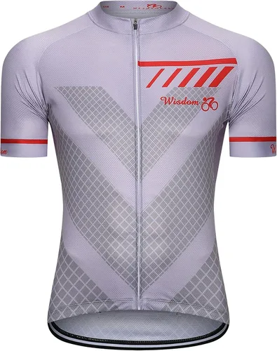 Miniatura 2 de Wisdom Leaves Camiseta de ciclismo para hombre, manga corta, con 3 bolsillos traseros, absorbe la humedad y es transpirable