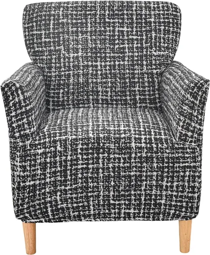 Miniatura 16 de CRFATOP - Funda elástica para sillón de mediados de siglo moderno de 1 pieza, fundas de silla de acento de jacquard con brazos, fundas de silla