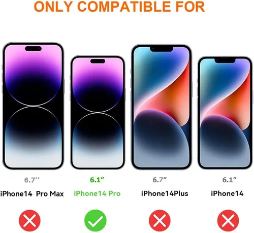Miniatura 6 de Protector de pantalla para iPhone 14 Pro, protector de pantalla de luz azul, paquete de 3 unidades, vidrio templado antiluz azul para iPhone 14 Pro