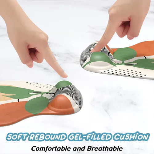 Miniatura 3 de Hsurbtra - Alfombrilla ergonómica para mouse con soporte para el reposamuñecas, alfombrillas de gel con base de poliuretano antideslizante, tapete