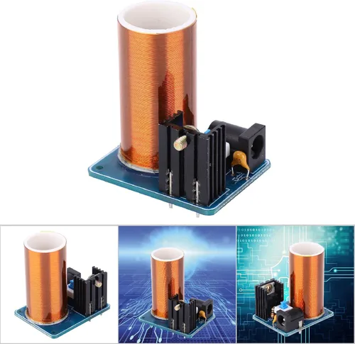 Miniatura 2 de Kit de bobina Tesla, Mini Tesla Coil Remote LED Kit de módulo de chispa Kit de bricolaje electrónico DC 12V (producto terminado)