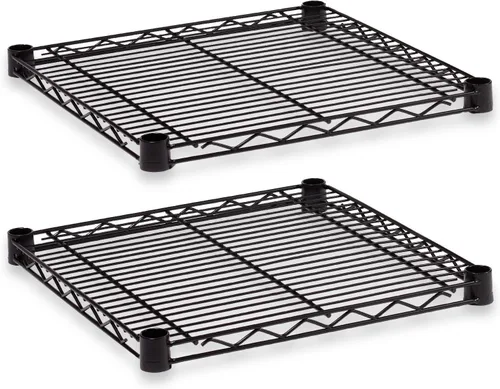 Miniatura 10 de Alera Paquete de 2 estantes adicionales para estanterías de alambre, 36 x 24 pulgadas, NSF, acero, acabado plateado, entornos húmedos y secos