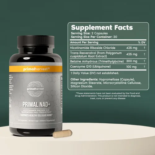 Miniatura 2 de Primal Harvest Rutina diaria de dos pasos NAD+ + Sleep Paquete de 2 Suministro para 30 días
