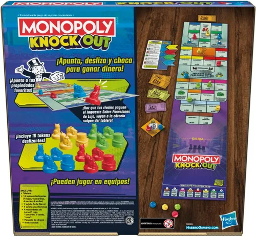 Miniatura 4 de Monopoly Knockout Game para niños, adolescentes y adultos