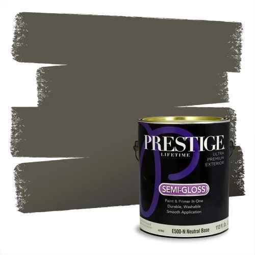 Miniatura 13 de Prestige Paints - Pintura exterior e imprimación en uno, 1 galón, plano, compatibilidad comparable con el color menta «Whipped Mint» de Behr