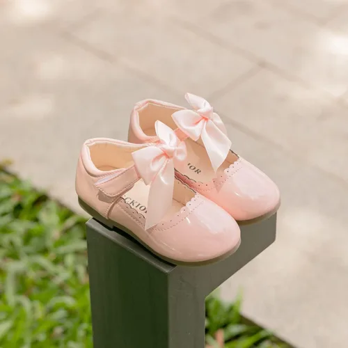 Miniatura 4 de Meckior Toddler Little Girl Mary Jane Dress Shoes Ballet Flats for Girl Party School Shoes Bowknot Princess Shoes