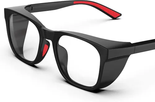 Miniatura 11 de DILANCO Gafas de seguridad transparentes con protectores laterales para mujeres y hombres, resistentes a la niebla y a los arañazos, protección UV