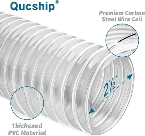 Miniatura 7 de PVC Dust Collection Hose 2.5" x 10',Black