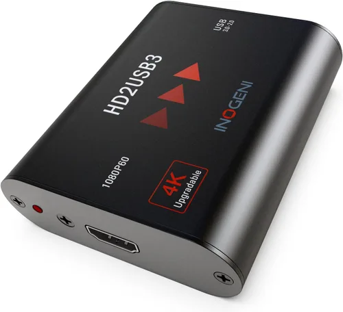 Convertidor profesional de video y audio de 1080p 60fps HDMI a USB 3.0 (4K actualizable), tarjeta de captura, HD2USB3 de INOGENI, PRO AV Plug'n Go,