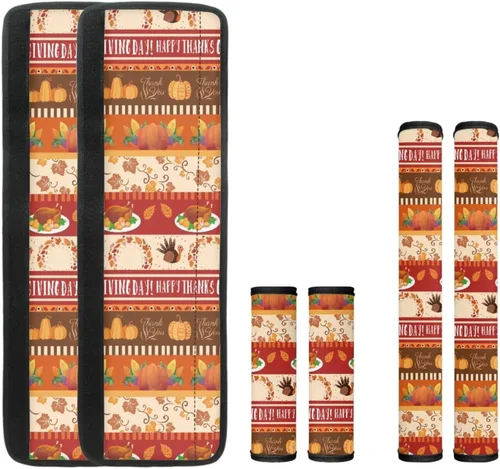 Miniatura 34 de 6 fundas para manija de puerta de refrigerador de Acción de Gracias, cubierta de manija de nevera de otoño, hoja de arce, protector de manija