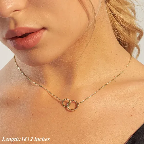 Miniatura 3 de Collares delicados para mujer, collares en capas, collar de gargantilla chapado en oro, joyería para mujer