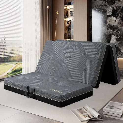 Miniatura 9 de GEMBED Colchón Tri Folding Tamaño Twin - Colchón de Espuma Viscoelástica Tri-fold, Asa y Parte Inferior Antideslizante, Sofá Cama Plegable Portátil