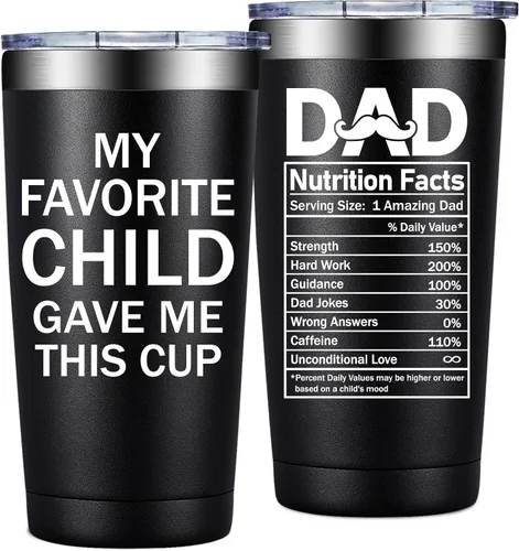 Miniatura 11 de Grifarny Best Dad Ever Gifts – Regalo para el Día del Padre – Regalos de Navidad para papás de parte de hija, hijo, vaso de 20 onzas
