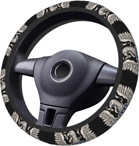 Miniatura 2 de Funda para volante de coche SAKTEPLE con forro antideslizante, funda universal de 15 pulgadas, accesorios de interior de coche de moda para mujeres