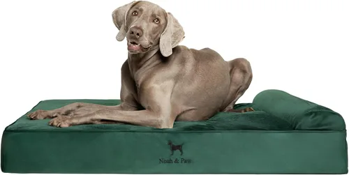 Miniatura 18 de NOAH & PAW Cama para perro, 28x23x7.5 pulgadas, camas ortopédicas para perros de tamaño mediano, espuma viscoelástica tipo cáscara de huevo Cuero
