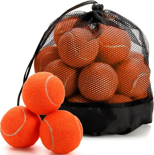 Miniatura 8 de Tebery Paquete de 20 pelotas de tenis de entrenamiento avanzado, pelota de práctica para principiantes, pelotas de juego para perros y mascotas