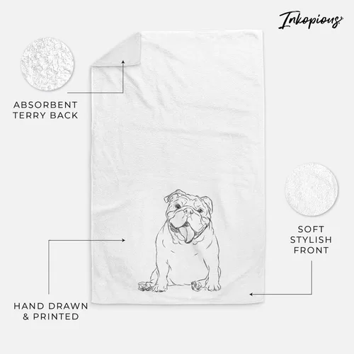 Miniatura 3 de Inkopious Bare Tank The English Bulldog - Toalla de mano decorativa
