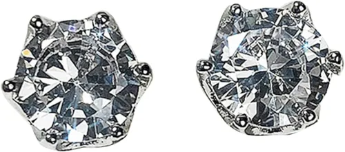 Aretes para mujer, diseño hexagonal clásico y simple, con circonita de un solo diamante, joyería de personalidad de novia, regalos para niñas,
