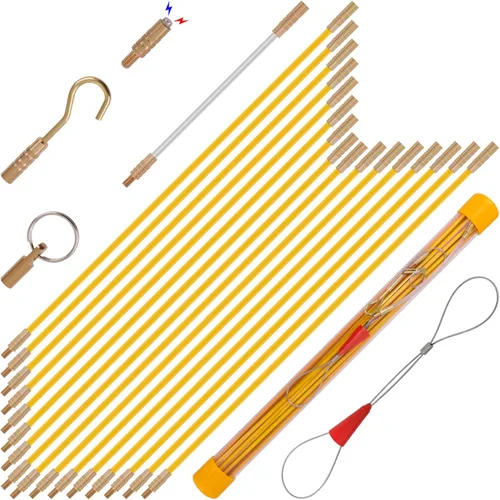 Miniatura 9 de Kit de cinta pescadora eléctrica de fibra de vidrio de 11 pies con 5 accesorios diferentes y herramienta de cinta pescadora en un estuche