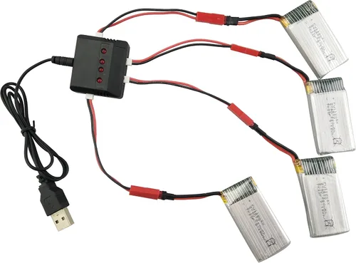 Miniatura 2 de Accesorios de helicóptero 3.7 V 850 mAh batería de litio y 1 cargador para SYMA X56 X56W X54HW Piezas plegables de cuadricóptero RC Drone piezas