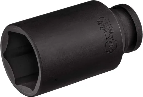 JETECH Zócalo de impacto profundo de 1-1/4", unidad de 1/2 pulgada, SAE, acero de aleación de molibdeno cromado (Cr-Mo), diseño de 6 puntos, alcance