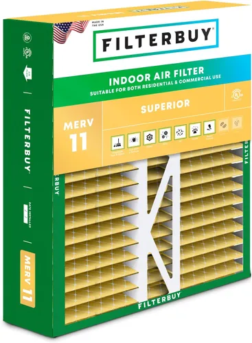 Miniatura 20 de Filterbuy Filtro de aire MERV 11 de 10 x 17 x 2 pulgadas para defensa superior de mascotas y alergias (paquete de 1), filtros exteriores plisados