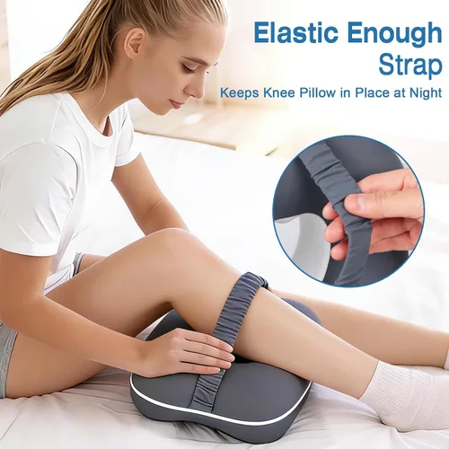 Miniatura 4 de SereneCloud Knee Pillow for Side Sleepers, Memory Foam Knee Pillow, Leg Pillows for Sciatica, Back, Hip, Knee & Ankle Pain Relief