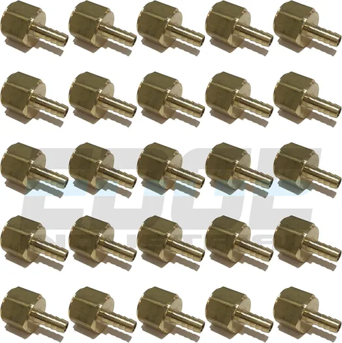 Miniatura 3 de Diámetro de manguera de 3/8 pulgadas a hembra NPT FNPT FNPT de latón recto para combustible, aire, agua, aceite, gas, WOG (cantidad 01)