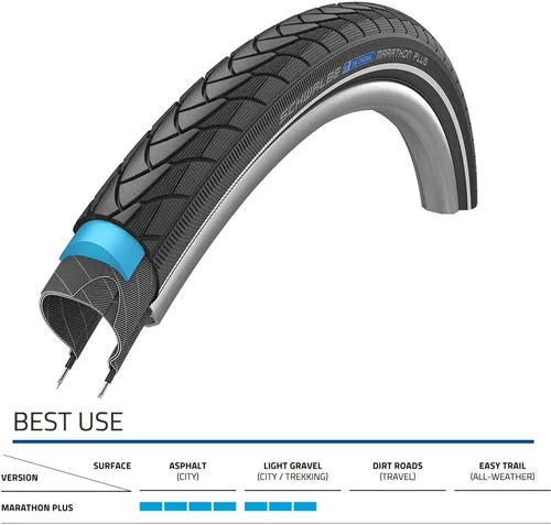 Miniatura 4 de Schwalbe Marathon Plus - Neumático rígido unisex para bicicleta