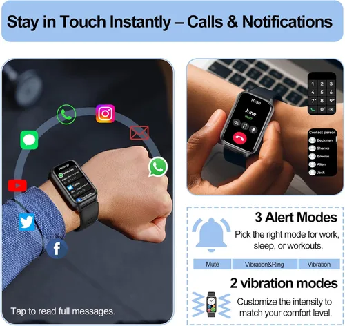 Miniatura 2 de Rastreador de actividad física (responder/hacer llamadas), reloj inteligente para mujeres y hombres, con pantalla AMOLED siempre encendida de 1.47