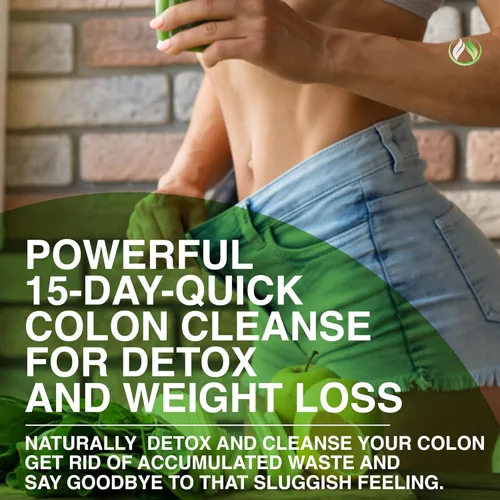 Miniatura 8 de Limpiador de colon Detox. Premium 15 días de acción rápida de desintoxicación píldoras de dieta, probióticos, fibra, laxantes naturales para aliviar