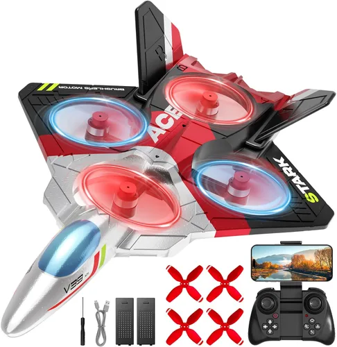 4DRC V39 Avión RC con cámara para adultos y niños, avión de combate RC Jet 2.4GHz RTF planeador avión juguetes avión avión avión juguetes, funciones