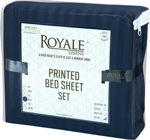 Miniatura 9 de ROYALE LINENS Juego de sábanas individuales de 3 piezas, microfibra suave cepillada 1800, 1 sábana bajera, 1 sábana encimera, 1 funda de almohada