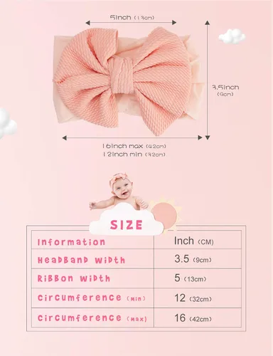 Miniatura 2 de Makone 9 diademas de nailon para bebé, accesorios para el cabello, lazos para el cabello, diadema elástica para bebés, niñas y bebés recién nacidos