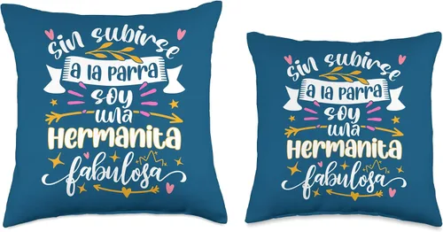 Miniatura 3 de Regalo Original Para Mi Hermanita Regalos Hermanita Fabulosa Divertido Mujer Chiquita Hermana Menor - Almohada de 18 x 18 pulgadas, multicolor
