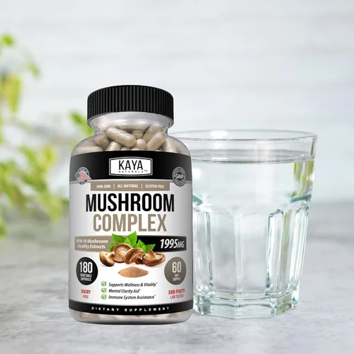 Miniatura 7 de Kaya Naturals Complejo de hongos premium potente - Suplemento de hongos - Cápsulas complejas de hongos 1995 mg por porción - Ayuda a la claridad
