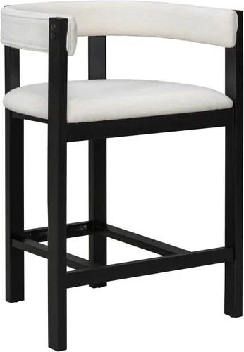 Miniatura 6 de Christopher Knight Home Rylan - Juego de 2 taburetes tapizados de tela moderna en forma de U para comedor, altura de encimera, taburete de madera