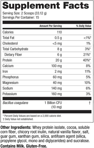 Miniatura 4 de Celebrate Vitamins Rebuild Proteína en polvo con probióticos y prebióticos, 0.71 onzas de proteína aislada de suero de leche, alta fibra