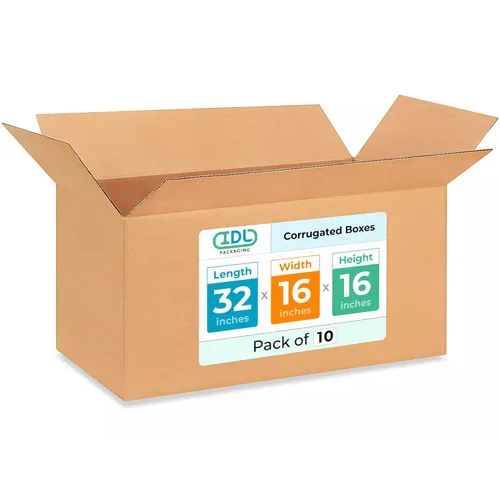 Miniatura 176 de IDL Packaging Paquete de 5 cajas de envío altas de 8 x 8 x 48 pulgadas, extra resistentes de 200 libras frente a caja regular, cajas de mudanza