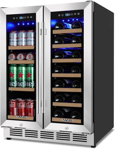 Miniatura 12 de Mini Refrigerador de Vino, Refrigerador Enfriador de Vino de 12 Botellas, Bodega de Vino Independiente para Vino Rojo y Blanco, Control