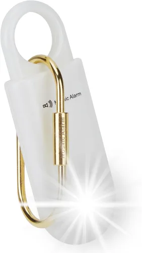 Miniatura 16 de Alarma de seguridad personal de 130 dB con luz estroboscópica. Alertas de emergencia SOS de sonido fuerte con mosquetón. Sirena de llavero